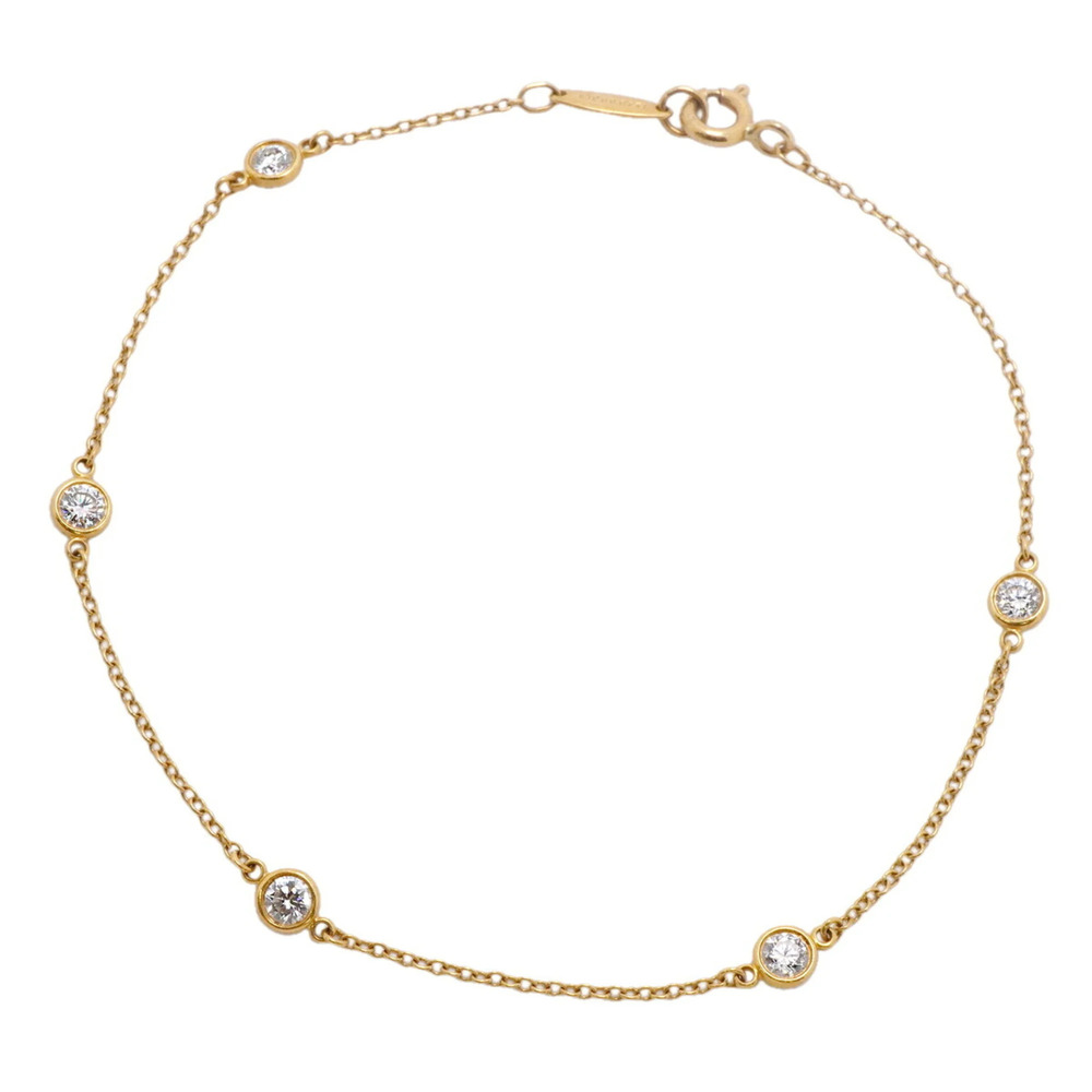 Tiffany & Co. By the Yard Bracelet, 5PD (5 Diamonds), 18K Yellow Gold, Ladies'